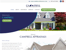 Tablet Screenshot of campbellappraisals.com